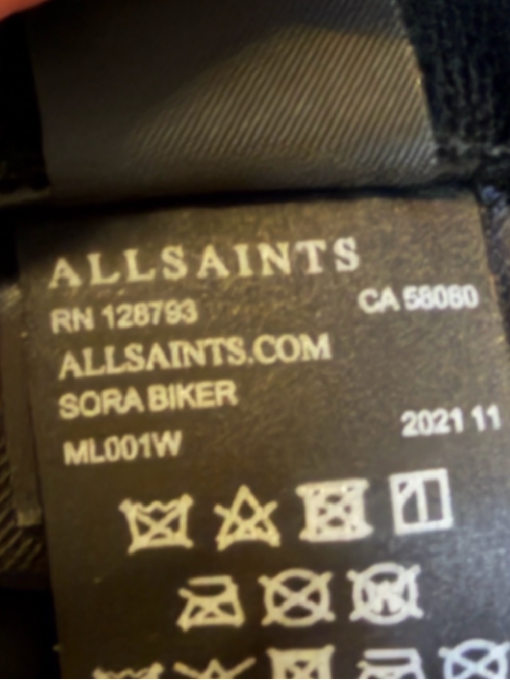 AllSaints Sora Biker Black Lamb Leather Asymmetrical Moto Jacket XL - Picture 11 of 11